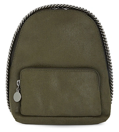 Stella Mccartney Falabella Mini Backpack In Olive