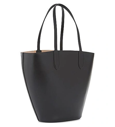 Shop Alexander Mcqueen Small Leather Tote In Black