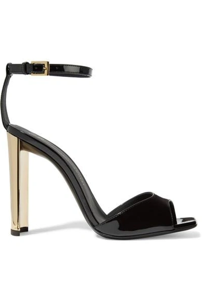 Shop Giuseppe Zanotti Patent-leather Sandals In Black