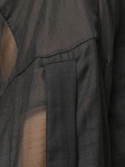 Shop Iro Sheer Strap Detail Shirt  In Black