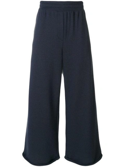 Shop Alexander Wang T T By Alexander Wang Cropped Tailored Trousers - Blue