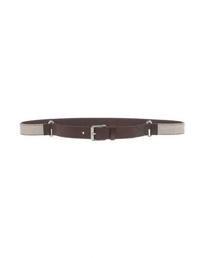 Shop Belstaff Leather Belt In Dark Brown
