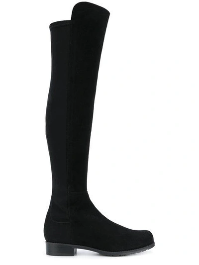 Shop Stuart Weitzman Panelled Knee Boots In Black