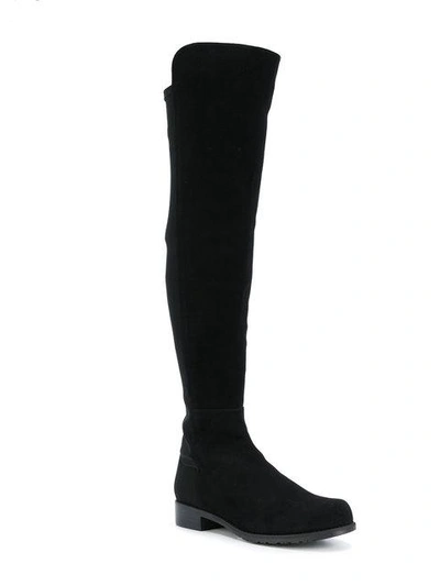 panelled knee boots