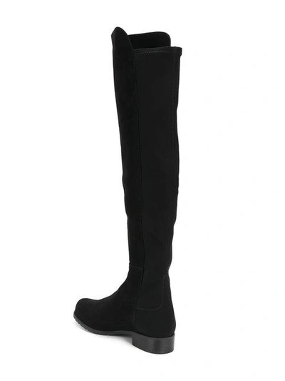 panelled knee boots