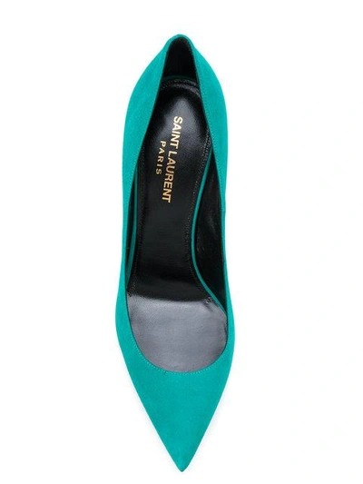 Shop Saint Laurent Anja 105 Pumps - Green