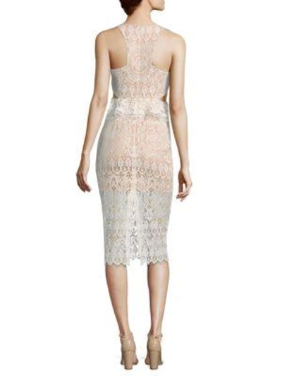 Shop Alexis Pepa Cutout Ruffled Lace Dress In Ivory Lace