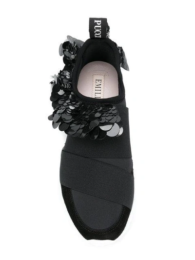 Shop Emilio Pucci Sequin Embellished Slip In Black