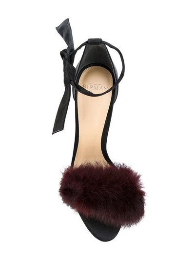Shop Alexandre Birman Fur Detail Sandals