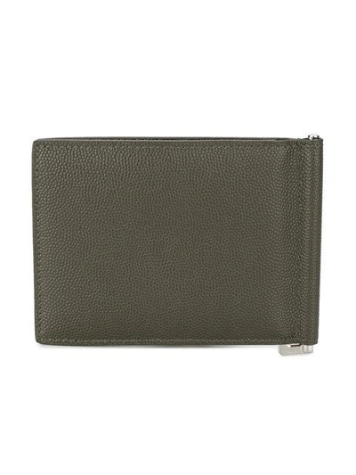 Shop Saint Laurent Bill Clip Grained Leather Wallet