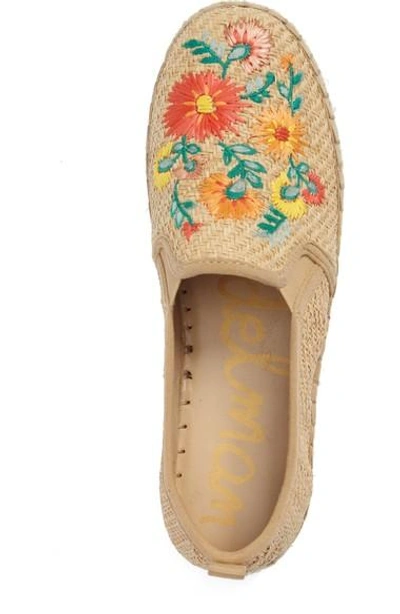 Shop Sam Edelman Women's  Carrin Embroidered Sneaker In Natural/ Bright Multi