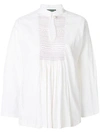 ALEXA CHUNG SMOCKED BLOUSE,2SH01LI300WHITE12185591