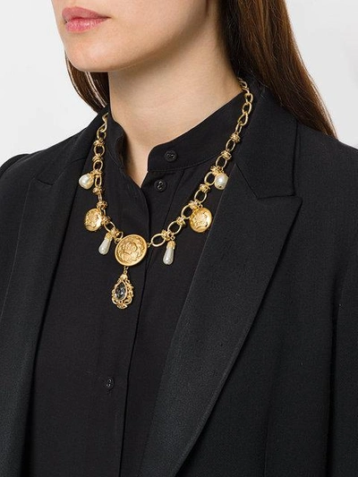 Shop Dolce & Gabbana Charm Necklace - Metallic