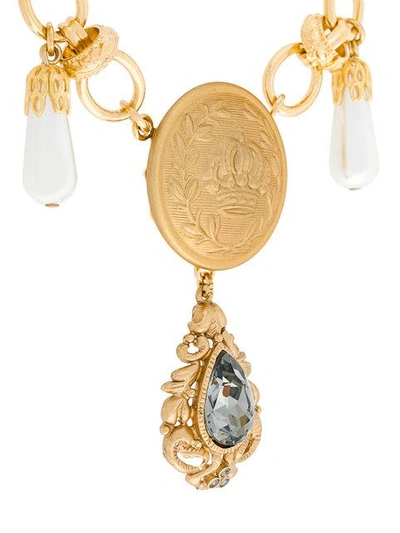 Shop Dolce & Gabbana Charm Necklace - Metallic