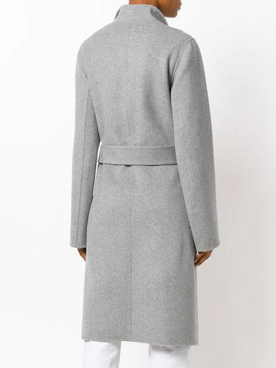 Shop Joseph Double Breasted Robe In Grey