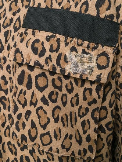 Shop R13 - Shredded Trim Leopard Print Jacket