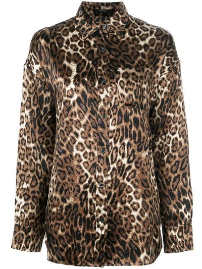 Shop R13 Leopard Print Shirt In Black