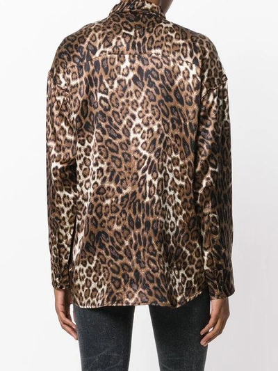 Shop R13 Leopard Print Shirt In Black