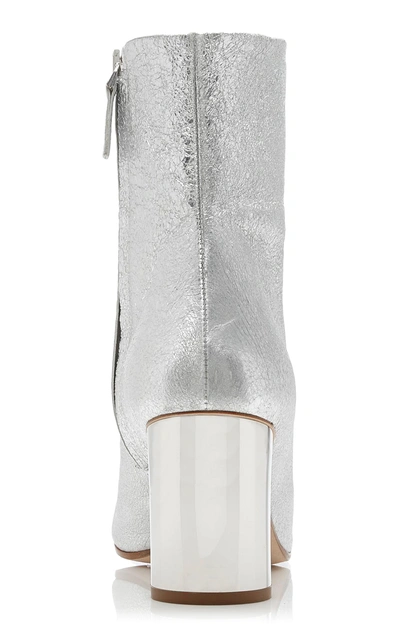 Shop Proenza Schouler Calf Leather Ankle Boots In Silver