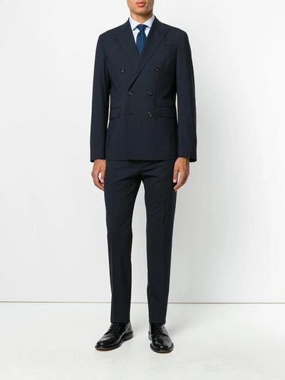Shop Dsquared2 Double Breasted Two-piece Suit - Blue