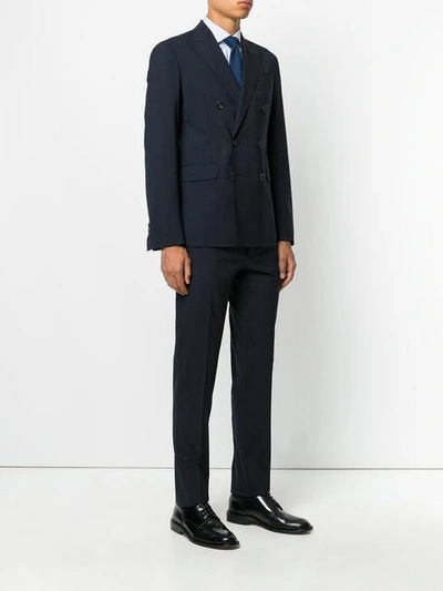 Shop Dsquared2 Double Breasted Two-piece Suit - Blue