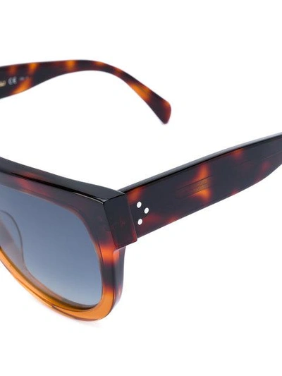Shop Celine D-frame Sunglasses In Brown