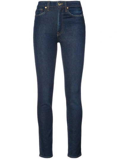 Shop Khaite High-rise Super Skinny Jeans In Blue