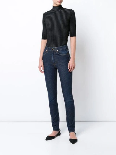 Shop Khaite High-rise Super Skinny Jeans In Blue