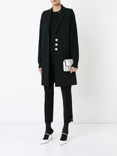 Shop Alexander Wang Sleeveless Long Blazer In Black