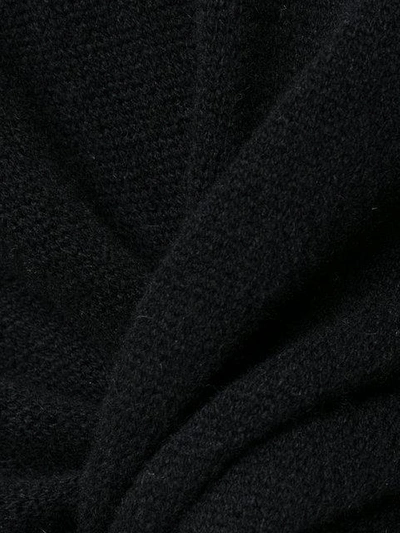 Alexander Wang T Twist-front Cropped Sweater In Black