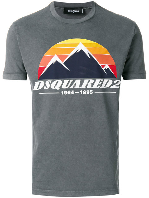 dsquared2 mountain print t-shirt