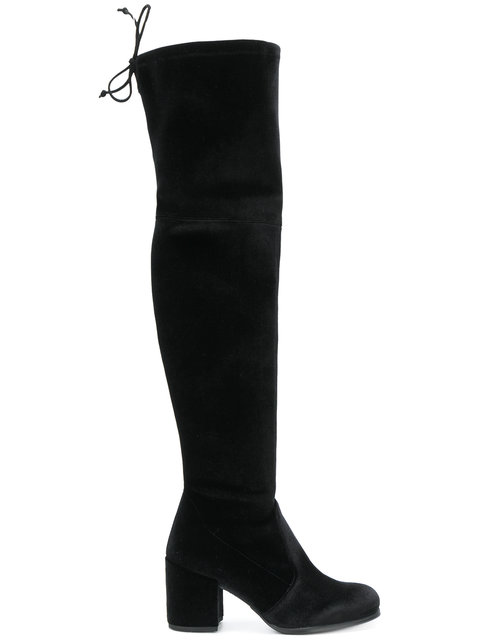 stuart weitzman black thigh high boots