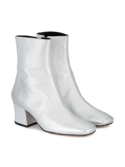 Shop Dorateymur Silver Leather Sybil Leek 65 Boots In Metallic