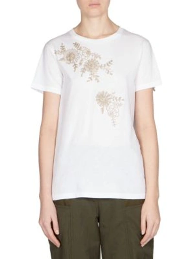 Shop Stella Mccartney Floral Embellished Tee In Lily