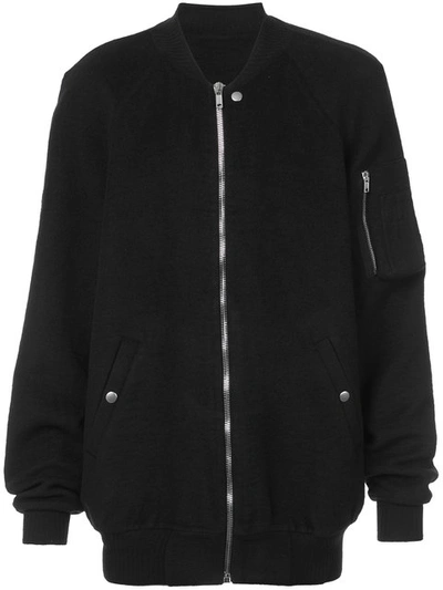 Shop Rick Owens Cashmere Classic Bomber Jacket In Black