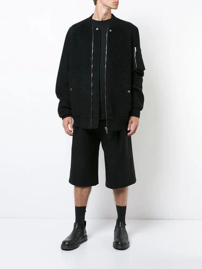 Shop Rick Owens Cashmere Classic Bomber Jacket In Black