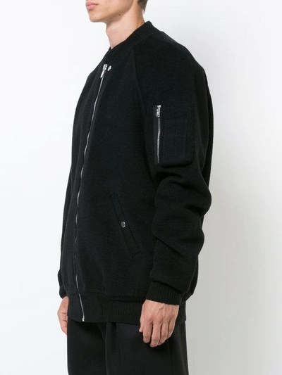 Shop Rick Owens Cashmere Classic Bomber Jacket In Black