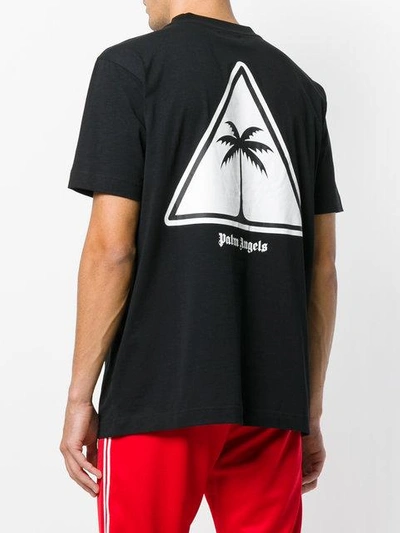 Shop Palm Angels Logo Print T-shirt - Black