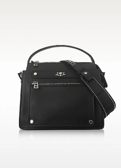 Zadig & Voltaire James Leather Satchel In Black/silver