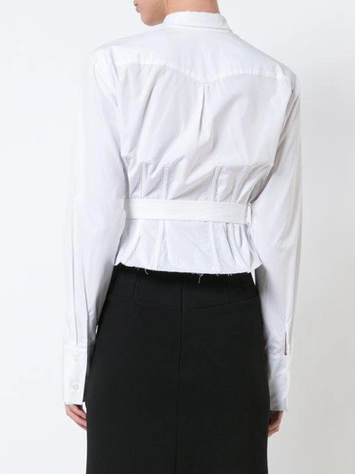 Shop Tome Bow Embroidered Shirt - White