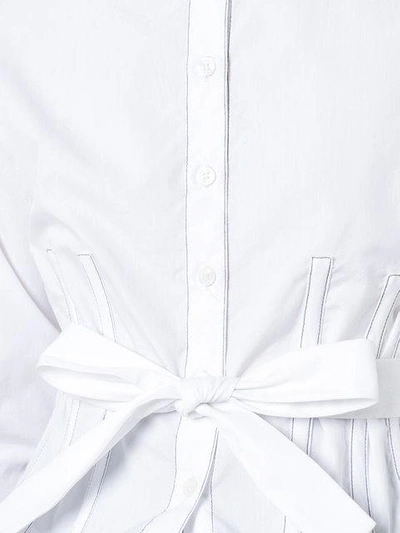 Shop Tome Bow Embroidered Shirt - White