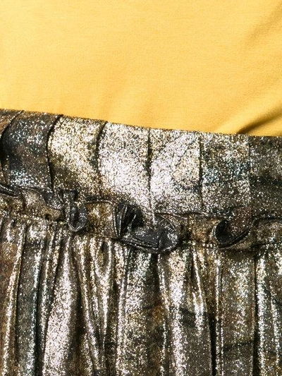 Shop Maison Margiela Metallic Pleated Skirt