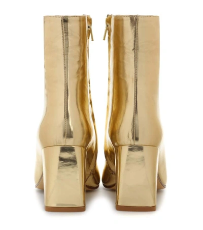 Shop Maryam Nassir Zadeh Agnes Leather Ankle Boots In Gold