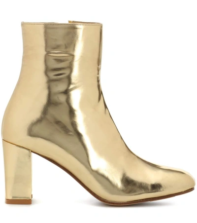 Shop Maryam Nassir Zadeh Agnes Leather Ankle Boots In Gold