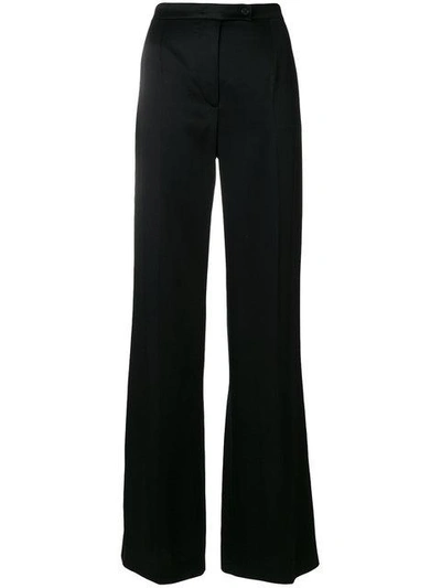 Shop Alberta Ferretti Mid-rise Flared Trousers - Black