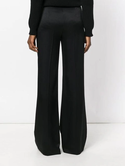 Shop Alberta Ferretti Mid-rise Flared Trousers - Black