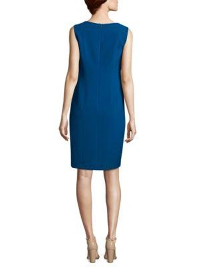 Shop Hugo Boss Delafea Sheath Dress In Gentian Blue