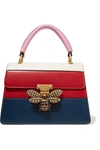 GUCCI QUEEN MARGARET EMBELLISHED LEATHER TOTE