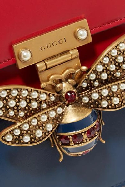 Shop Gucci Queen Margaret Embellished Leather Tote