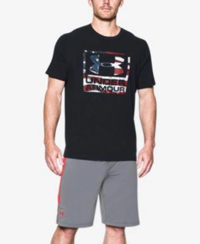 Shop Under Armour Men's Charged Cotton Graphic T-shirt In Black
